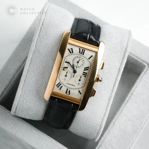 Cartier Tank Américaine 1730 26mm Yellow gold White