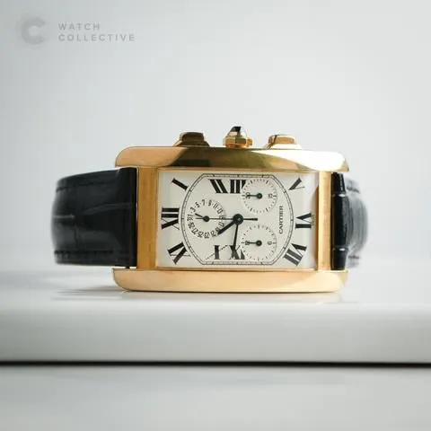 Cartier Tank Américaine 1730 26mm Yellow gold White 1