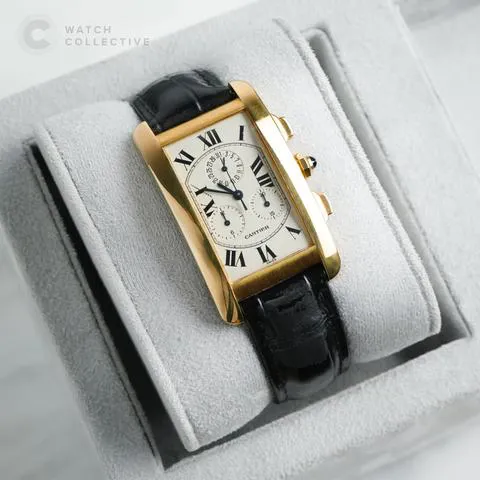 Cartier Tank Américaine 1730 26mm Yellow gold White 4