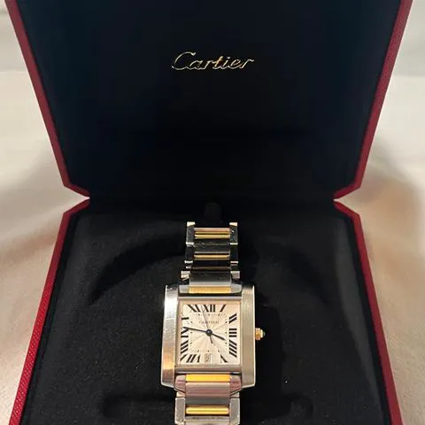 Cartier Tank Française W51005Q4 28mm Yellow gold and Stainless steel Silver