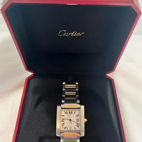 Cartier Tank Française W51005Q4 28mm Yellow gold and Stainless steel Silver 1