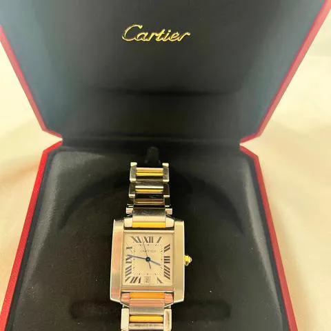 Cartier Tank Française W51005Q4 28mm Yellow gold and Stainless steel Silver 2