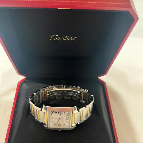 Cartier Tank Française W51005Q4 28mm Yellow gold and Stainless steel Silver 3