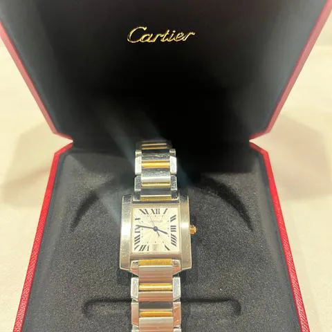 Cartier Tank Française W51005Q4 28mm Yellow gold and Stainless steel Silver 7