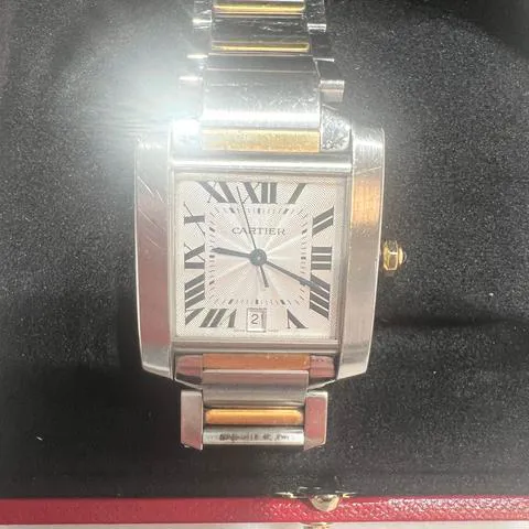 Cartier Tank Française W51005Q4 28mm Yellow gold and Stainless steel Silver 8