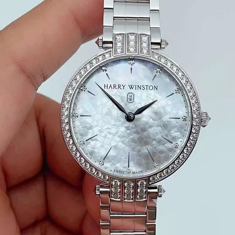 Harry Winston Premier PRNQHM36WW002 36mm White gold Mother-of-pearl 3