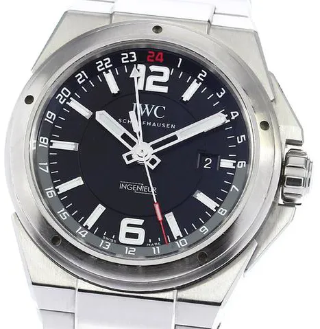 IWC Ingenieur Dual Time IW324402 43mm Stainless steel Black