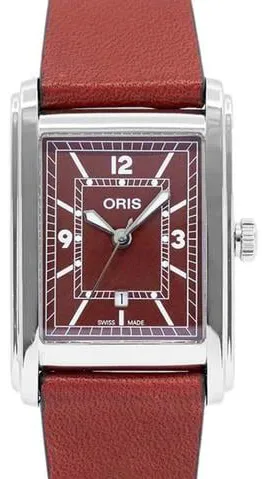 Oris Rectangular 01 561 7783 4068-07 5 19 18 38mm Stainless steel Red