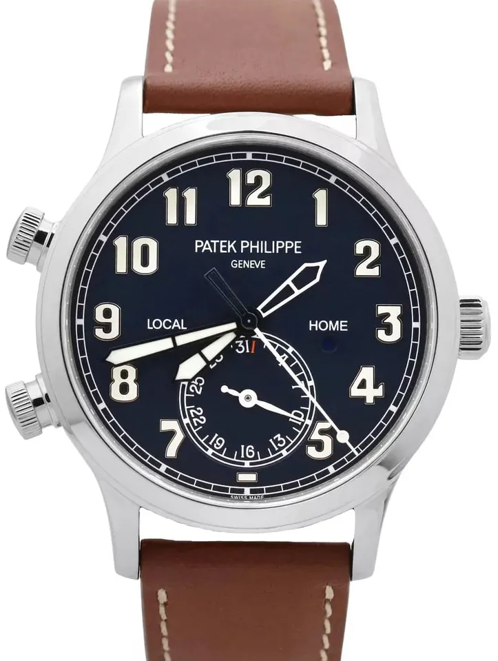 Patek Philippe Calatrava Pilot Travel Time 5524G-001 42mm White gold Blue