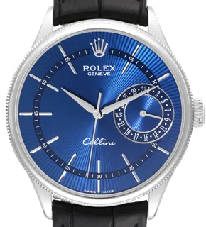 Rolex Cellini 50519 White gold blue