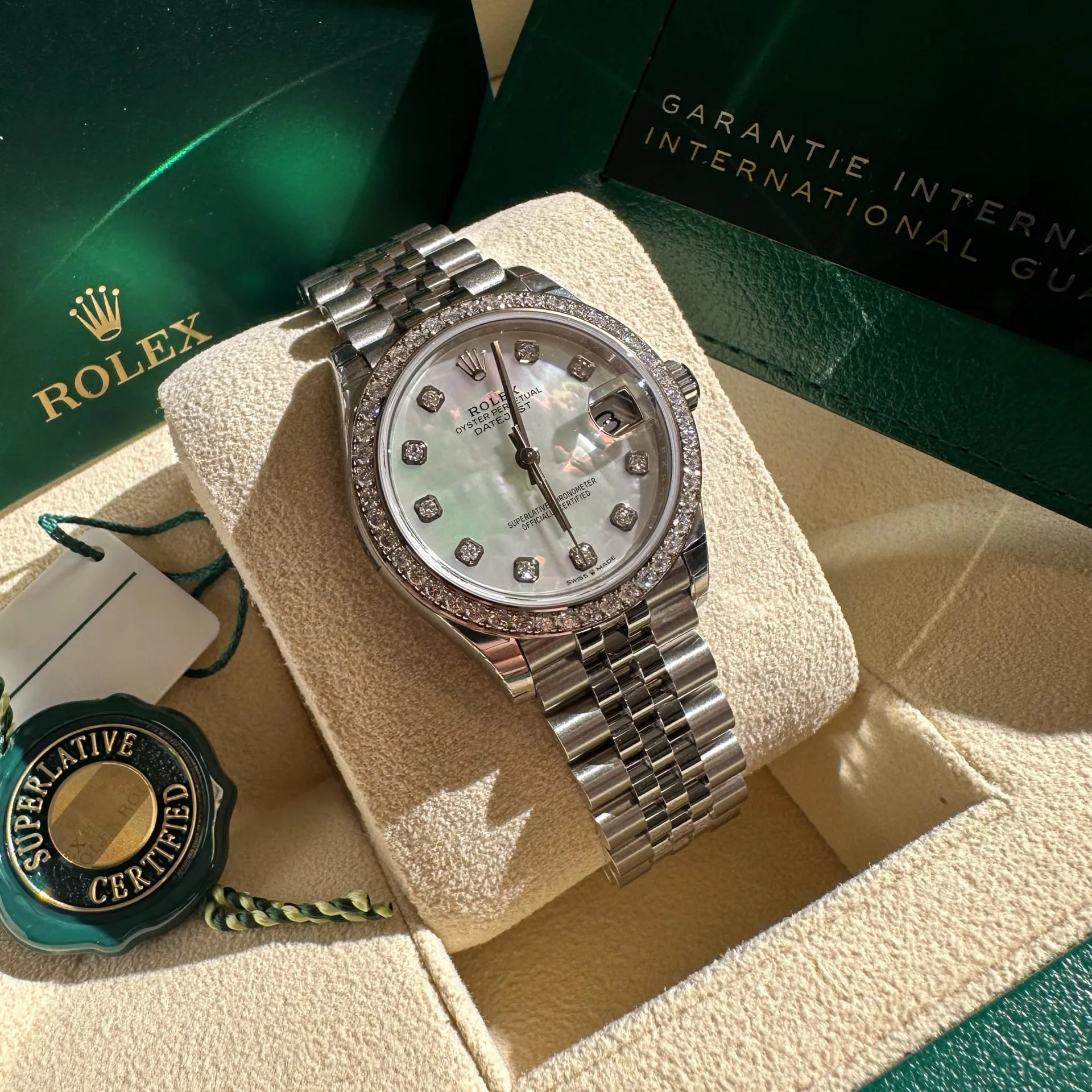 Rolex Datejust 278384RBR-0008 31mm White gold and Oystersteel White