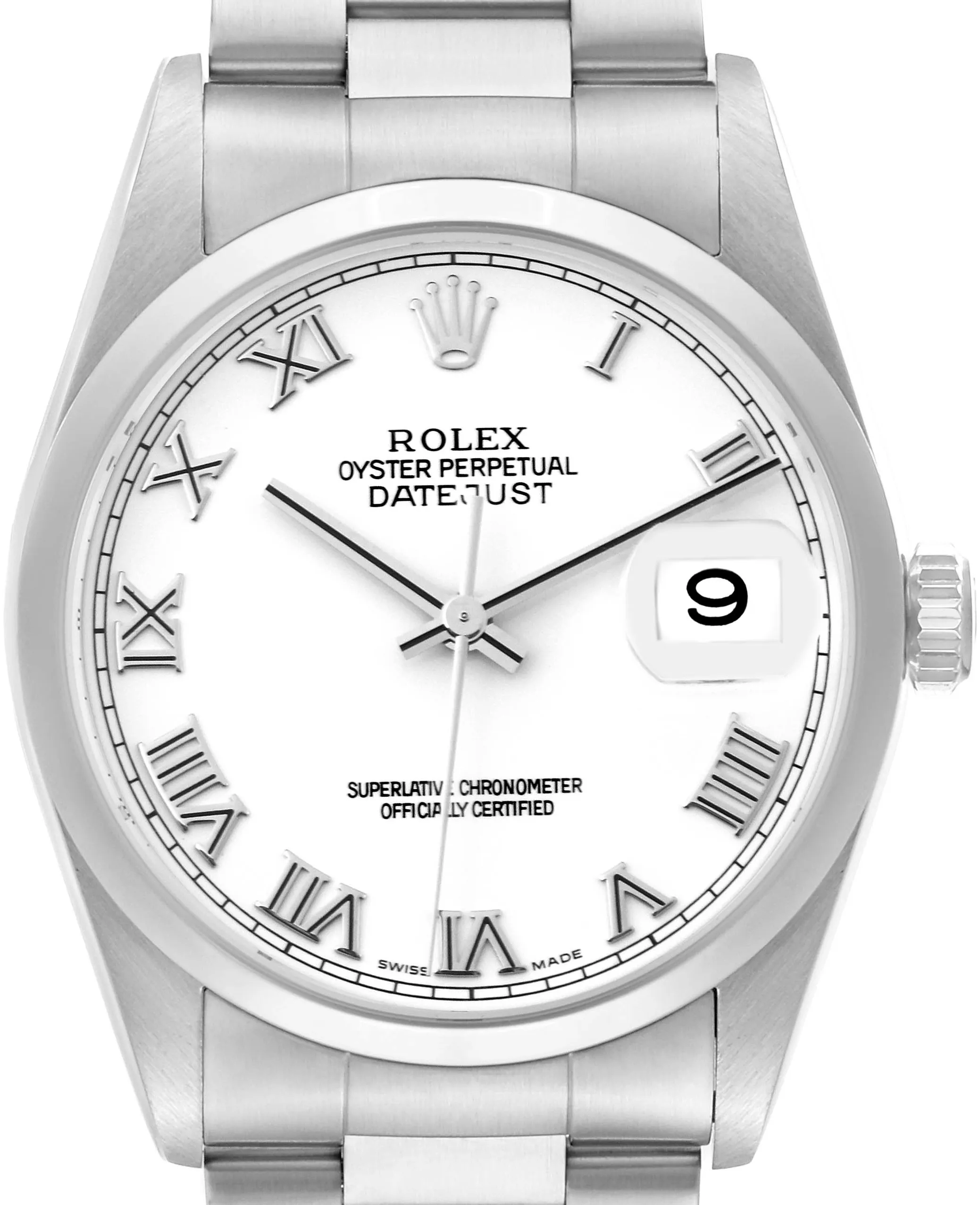 Rolex Datejust 36 16200 36mm Stainless steel White