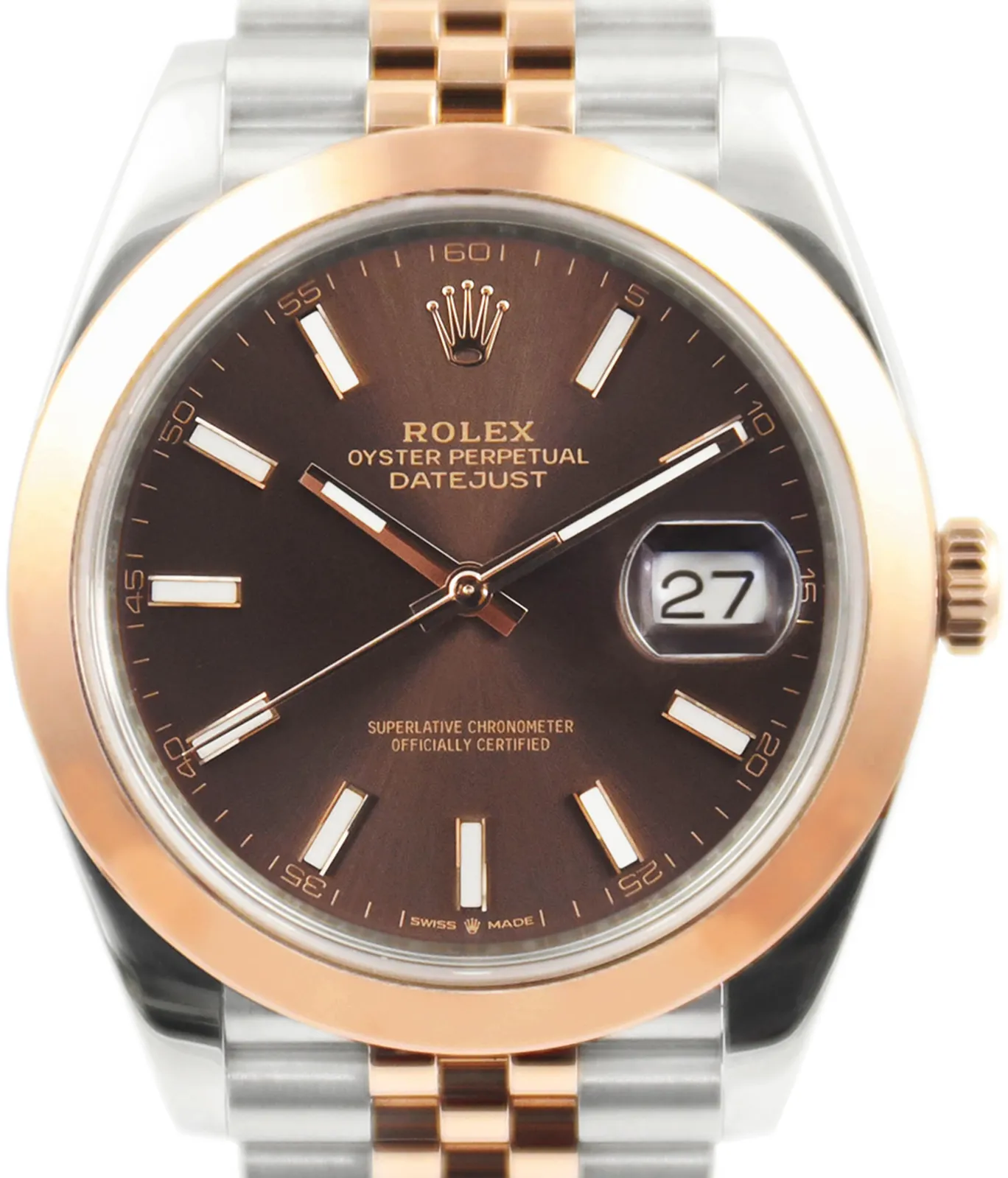 Rolex Datejust 41 126301 41mm Rose gold and Stainless steel Baton