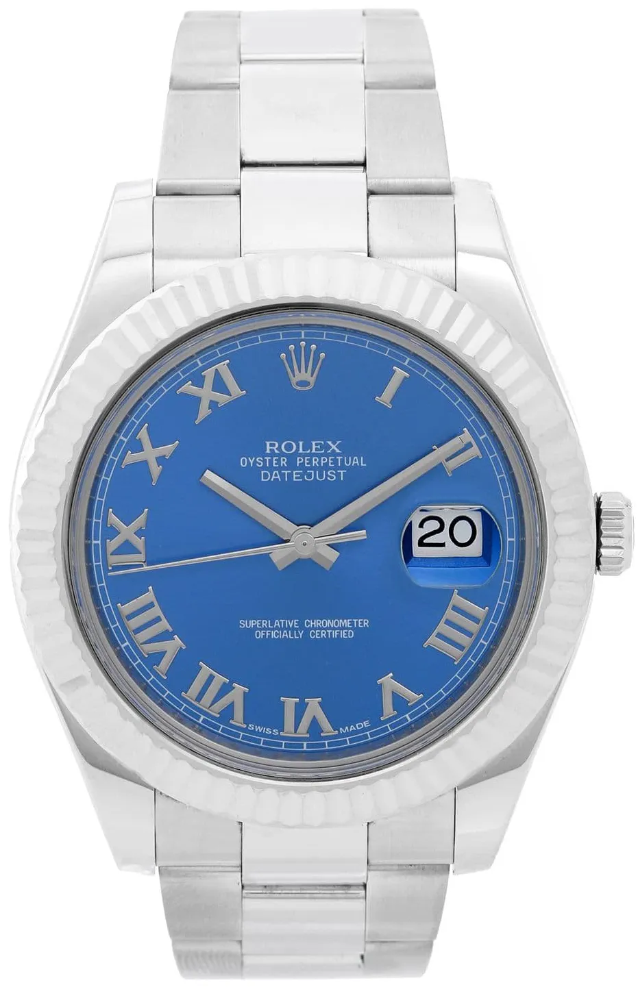 Rolex Datejust II 116334 41mm White gold Blue