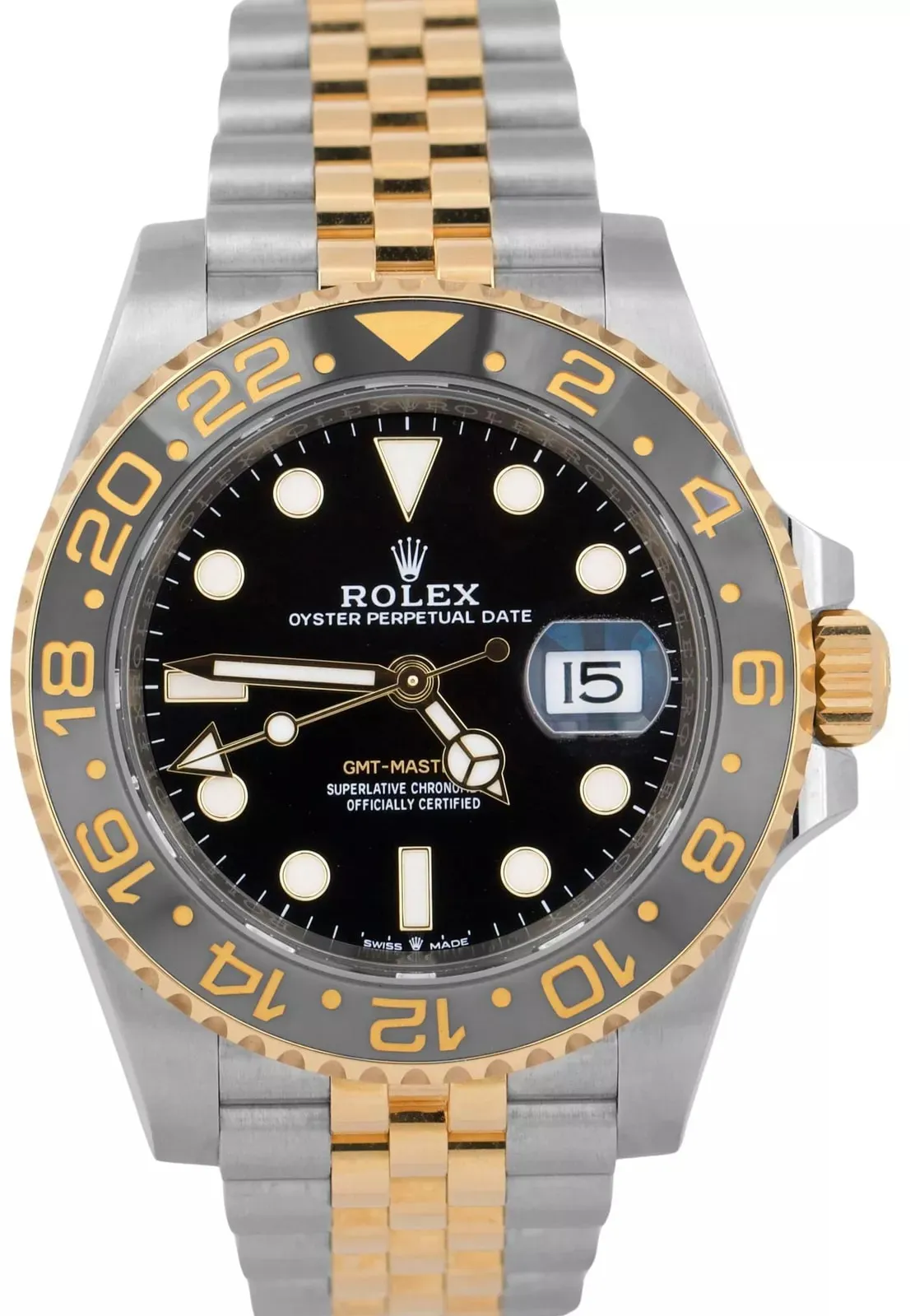 Rolex GMT-Master II 126713GRNR-0001 40mm Yellow gold and Oystersteel Black