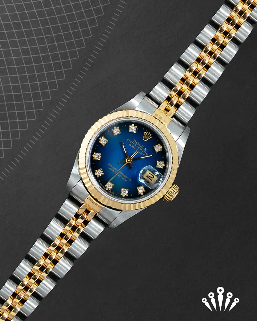 Rolex Lady-Datejust 69173 26mm Yellow gold Blue