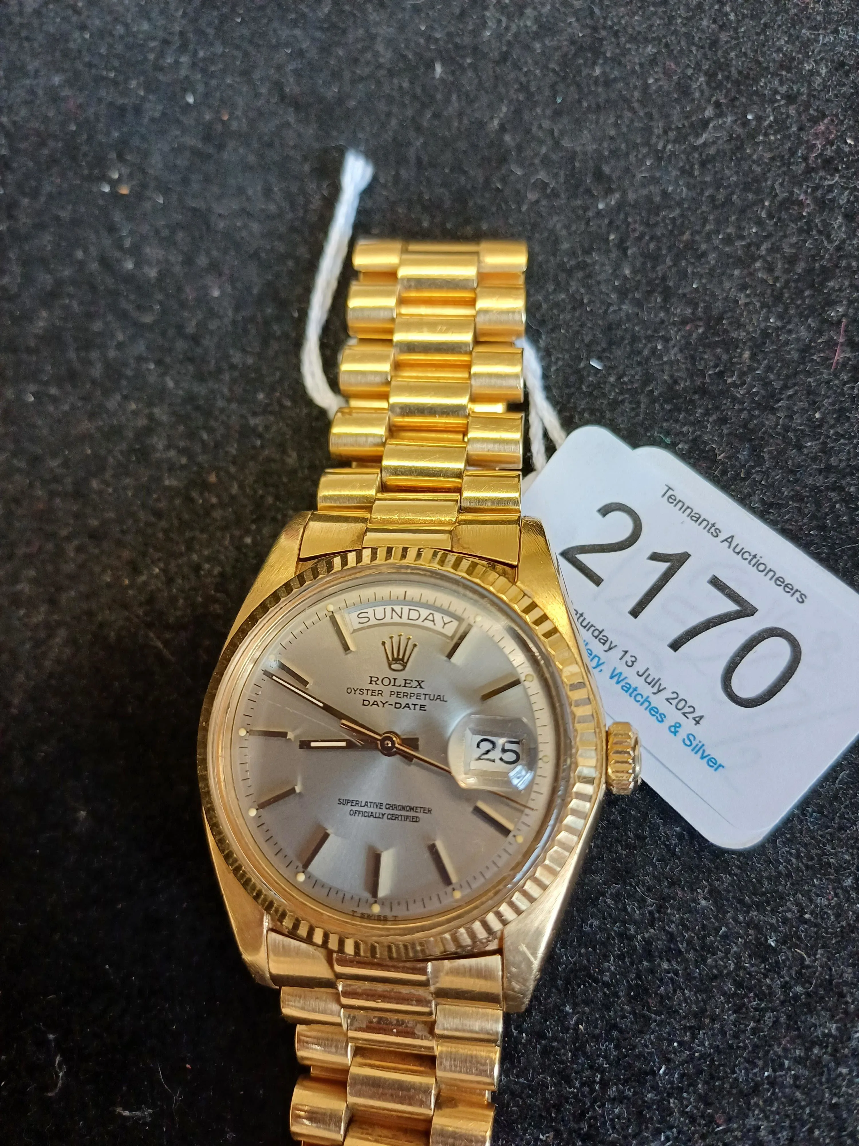 Rolex Day-Date 36 1803 36mm Yellow gold Gray 12