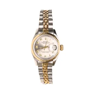 Rolex Oyster Perpetual "Datejust" Yellow gold and Stainless steel Silver