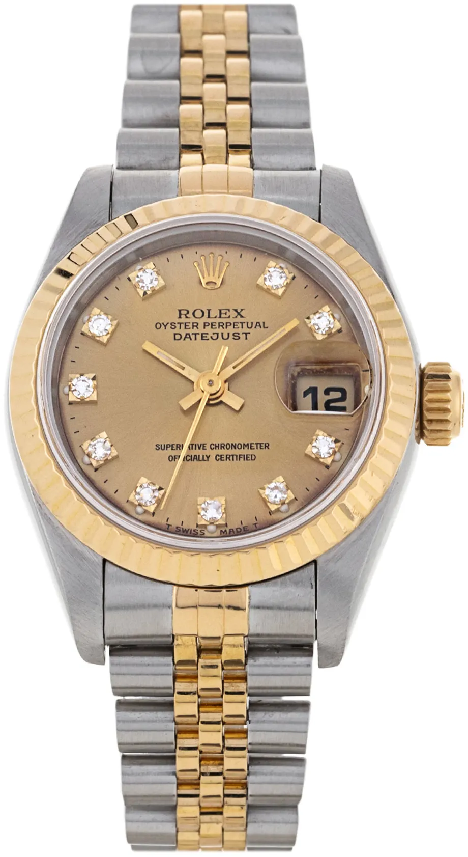 Rolex Lady-Datejust 69173 26mm Yellow gold and stainless steel Champagne