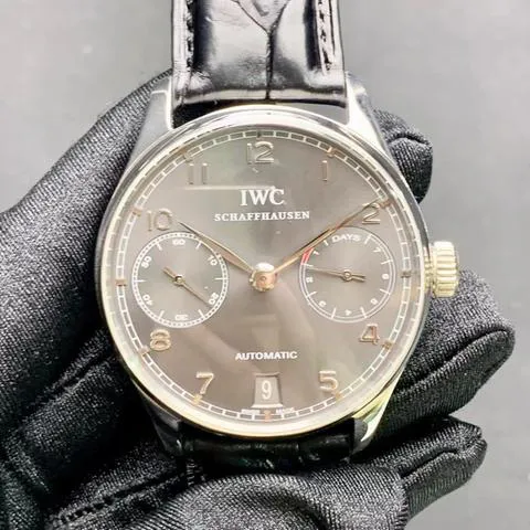 IWC Portugieser IW500106 42.5mm White gold Gray