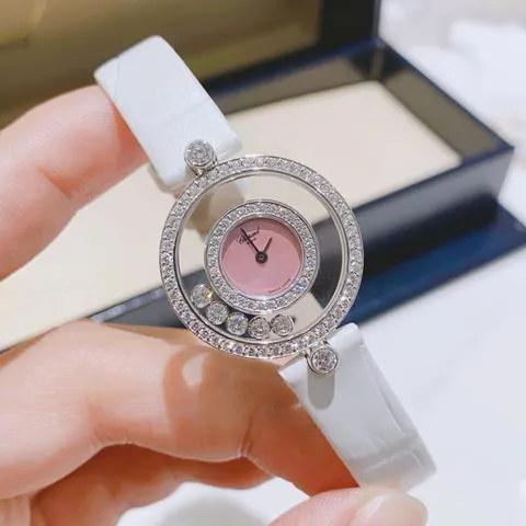 Chopard Happy Diamonds 24mm White gold Rose 5