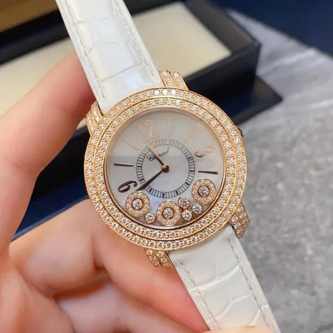 Chopard Happy Diamonds 37mm Rose gold Mother-of-pearl 1