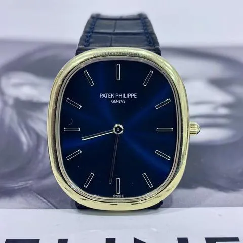 Patek Philippe Golden Ellipse 3738/100J-012 35.5mm Yellow gold Blue 1