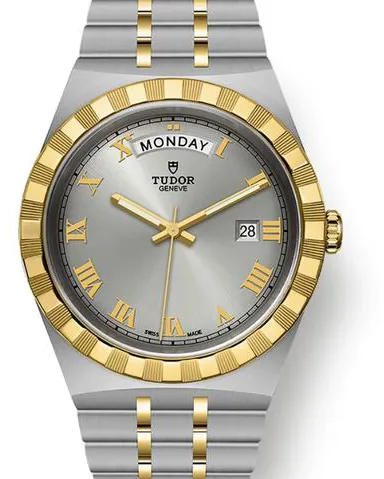 Tudor Royal M28603-0001 41mm Yellow gold and stainless steel Silver