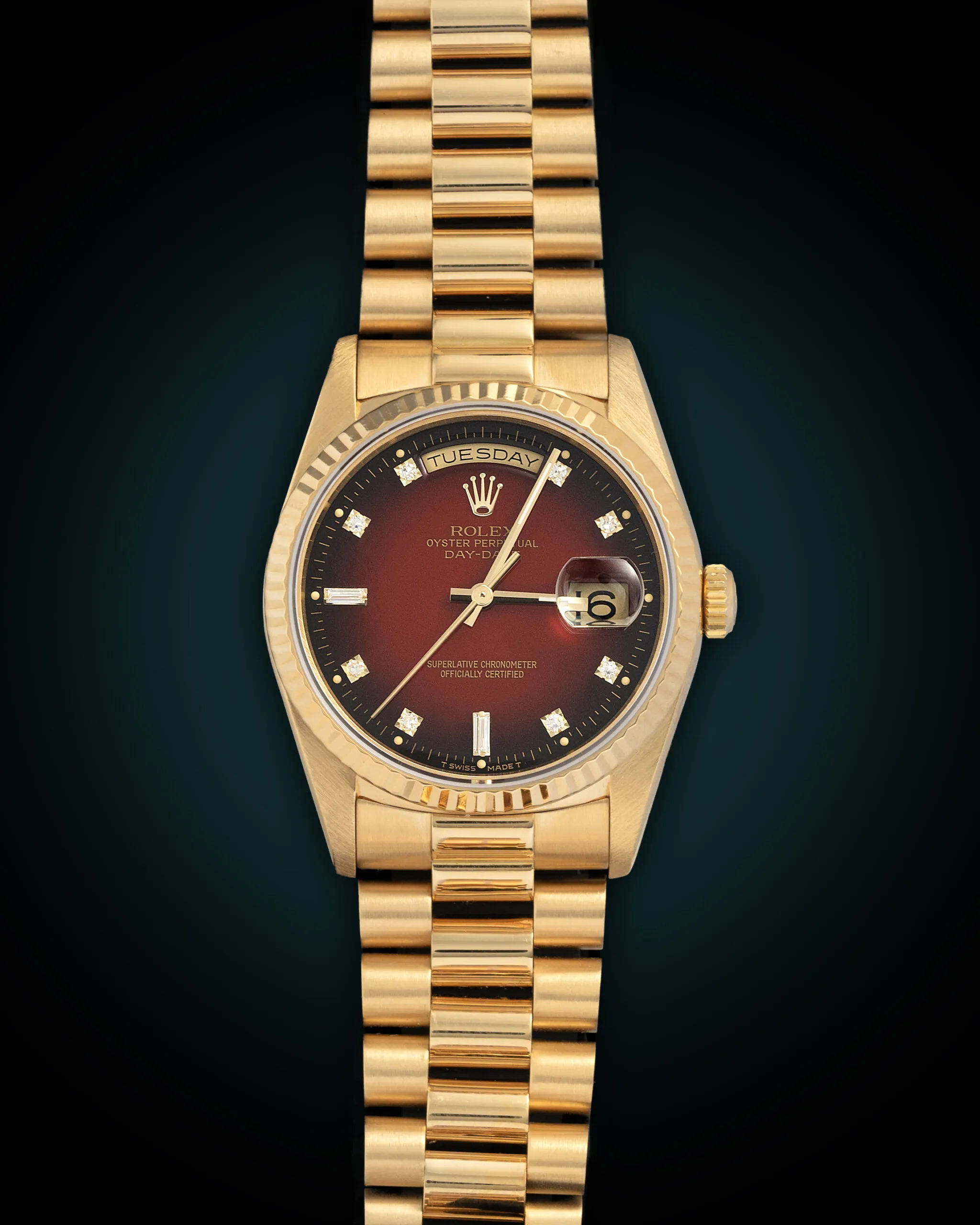 Rolex Day-Date 36 18238 36mm Yellow gold Rosso