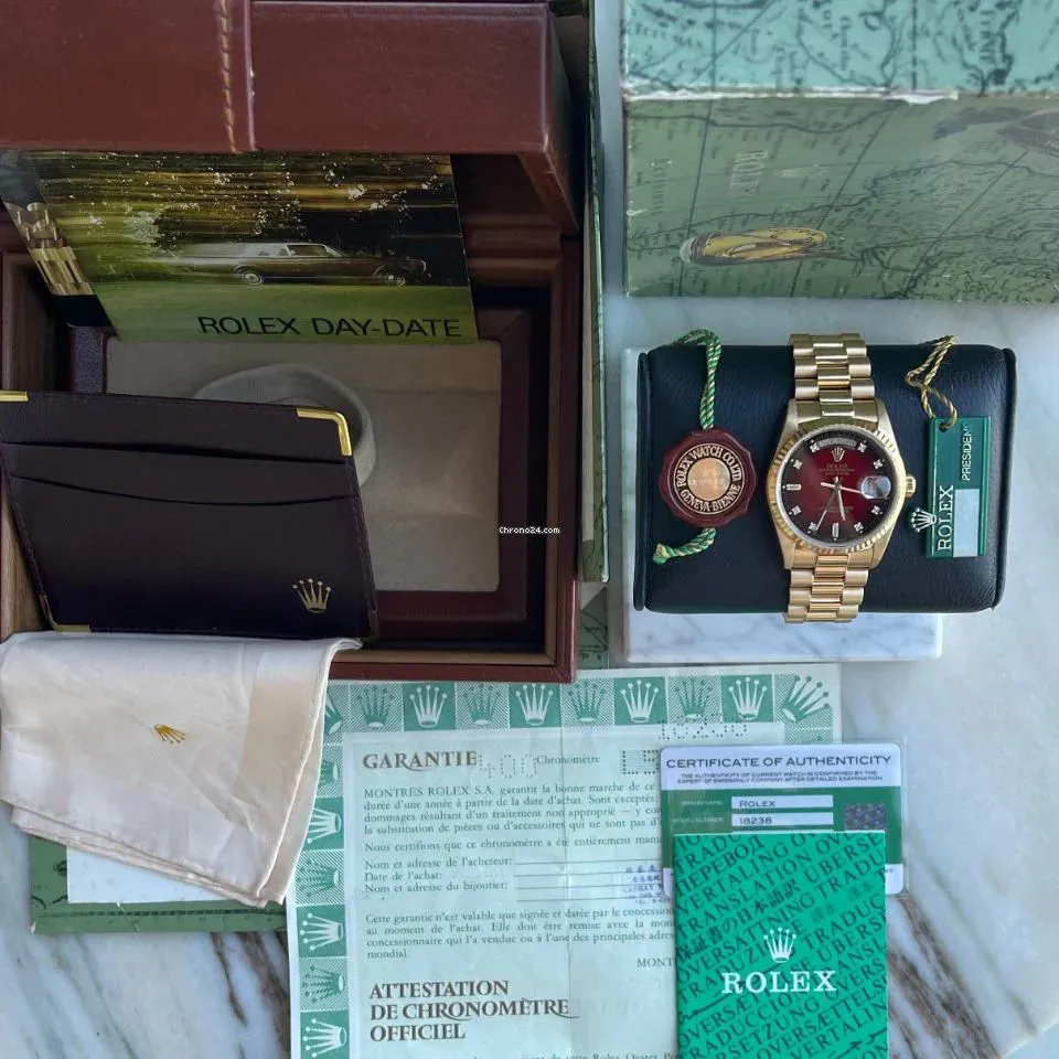 Rolex Day-Date 36 18238 36mm Yellow gold Rosso 5