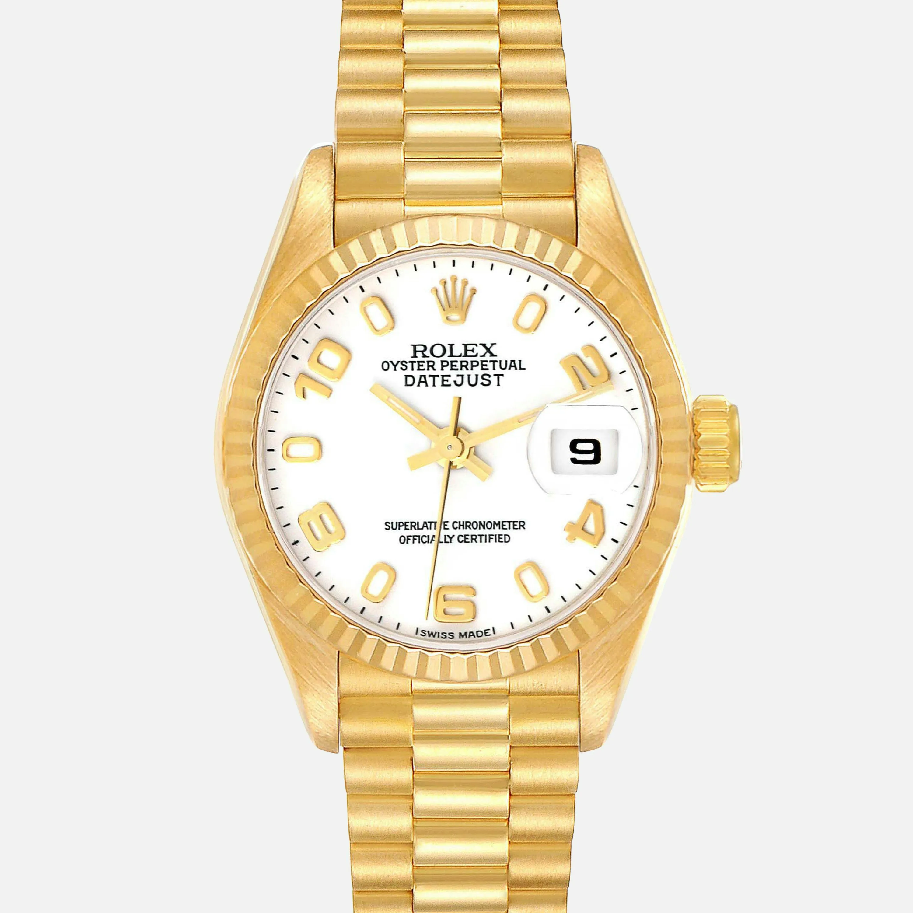 Rolex Lady-Datejust 69178 26mm Yellow gold White