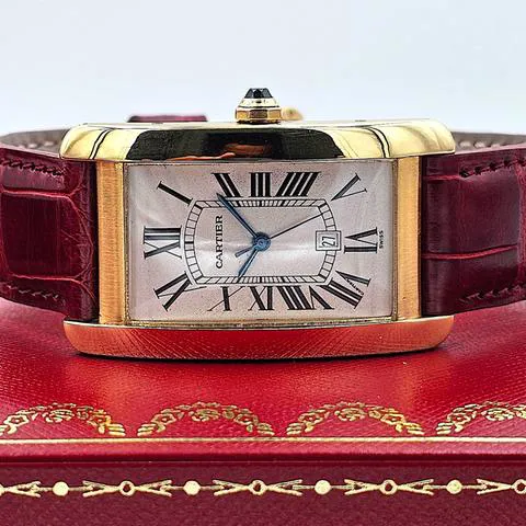 Cartier Tank Américaine 1740 27mm Yellow gold Champagne