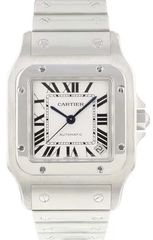 Cartier Santos Galbée 2823 32mm Yellow gold and stainless steel Silver