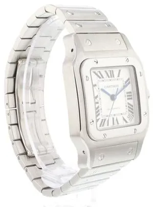 Cartier Santos Galbée 2823 32mm Yellow gold and stainless steel Silver 7