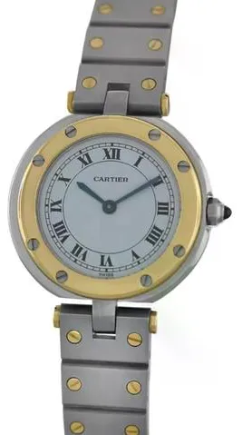 Cartier Santos 8191 27mm Yellow gold and Stainless steel White