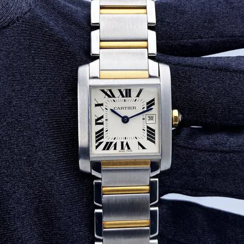 Cartier Tank Française W51012Q4 25mm Stainless steel White 1