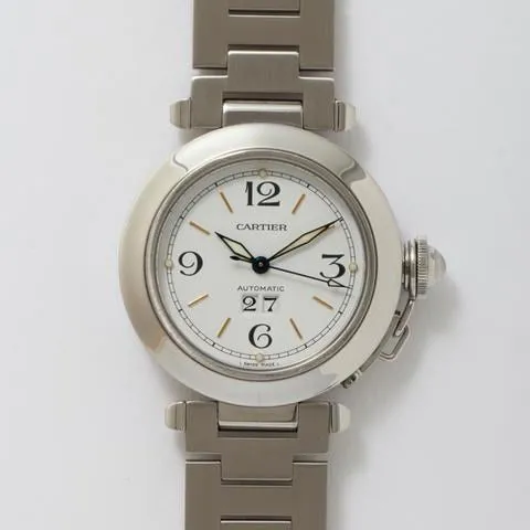 Cartier Pasha C 2475 35mm Stainless steel White