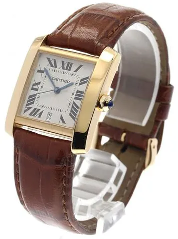 Cartier Tank Française W5000156 28mm Yellow gold Silver 1