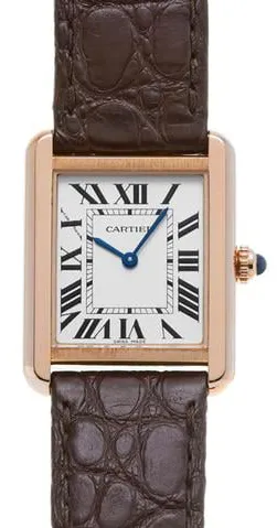 Cartier Tank Solo W5200024 24.5mm Rose gold Silver