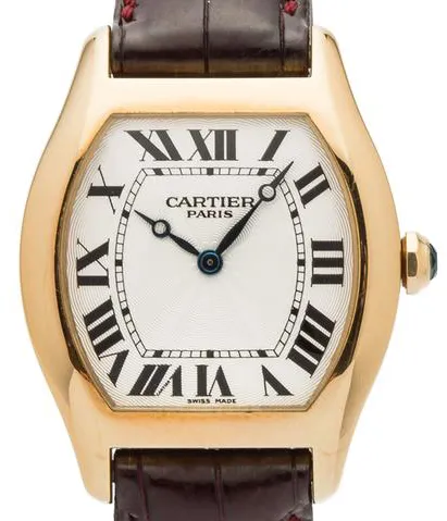 Cartier Tortue 2496C 34mm Yellow gold White