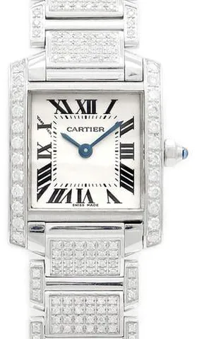 Cartier Tank Française W51008Q3 20mm Diamonds Ivory