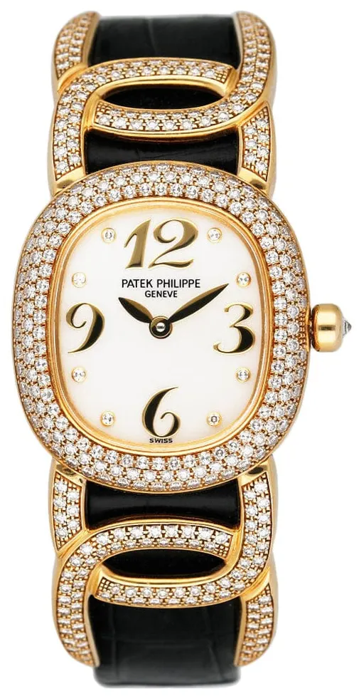 Patek Philippe Golden Ellipse 4832 23mm Yellow gold and diamond-set Mother-of-pearl