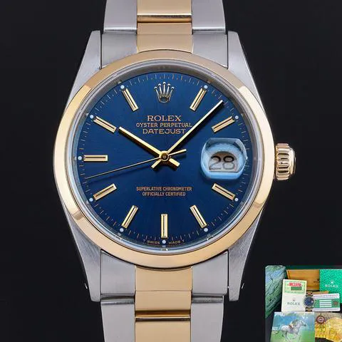 Rolex Datejust 36 16203 36mm Yellow gold and Stainless steel Blue