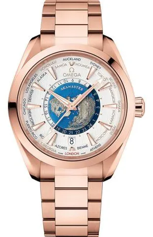 Omega Aqua Terra 220.50.43.22.02.001 43mm Rose gold Silver