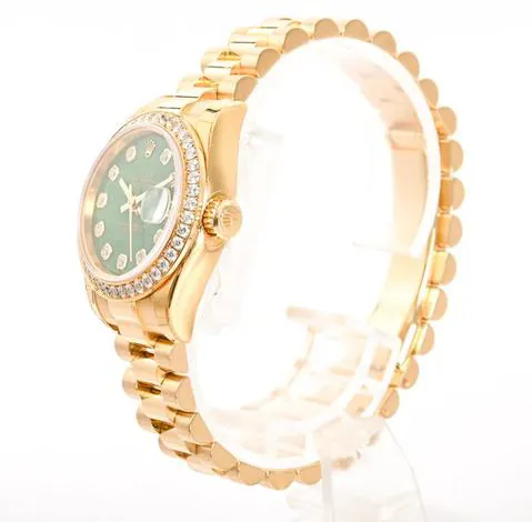 Rolex Datejust 179138G 26mm Yellow gold Green 1