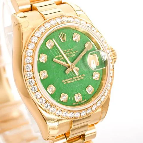 Rolex Datejust 179138G 26mm Yellow gold Green 3