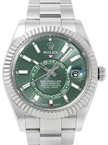 Rolex Sky-Dweller 336934 42mm Yellow gold and stainless steel Green