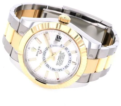 Rolex Sky-Dweller 326933 42mm Yellow gold and stainless steel White 1