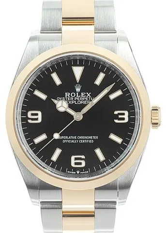 Rolex Explorer 124273 36mm Yellow gold and stainless steel Black