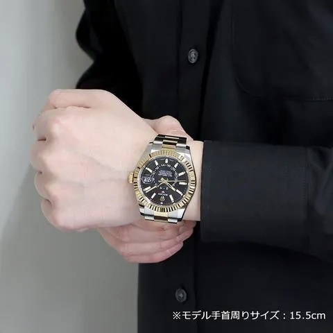 Rolex Sky-Dweller 326933 42mm Yellow gold and stainless steel Black 14